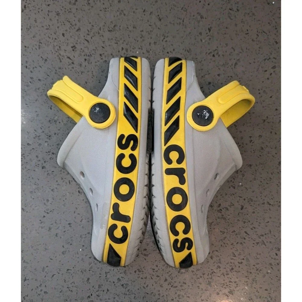 Crocs Kids Bayaband Clog Slip On Comfort Water Shoes Construction Yellow Size C9